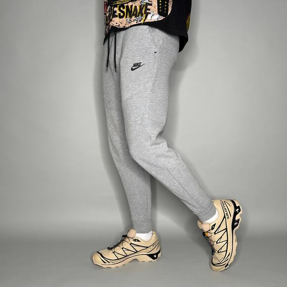 Nike Other - Nike Sweatpants Grey Cotton Joggers Black Swoosh